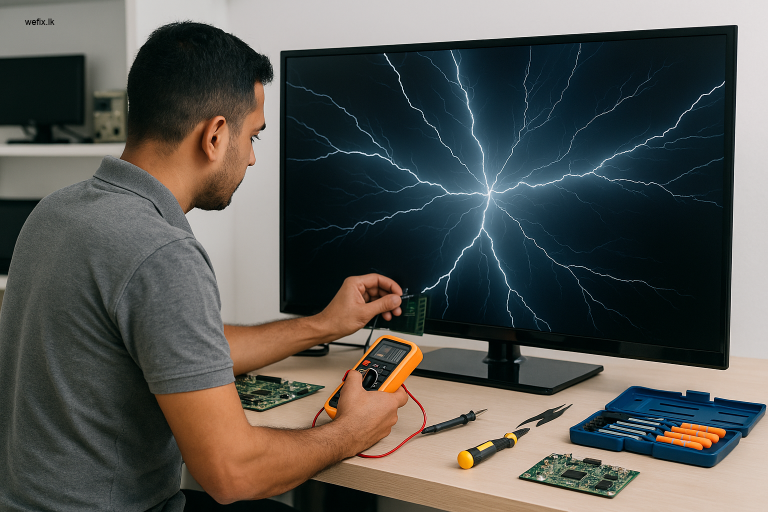 TV Lightning Damage Repair in Colombo – Expert Help at WeFix.lk